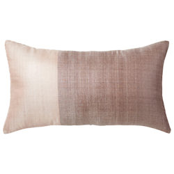 west elm Sari Silk Cushion, Rose